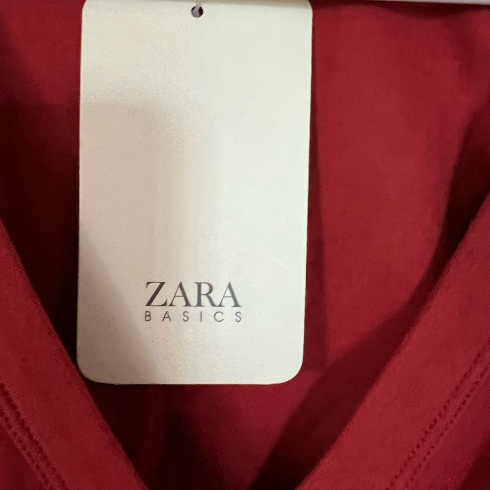 Zara Red Wrap Top - Picture 2 of 4